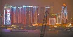 长江十年禁渔灯光秀接连三天在武汉江滩上演