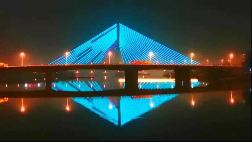 安徽巢湖大桥亮化工程开始调试