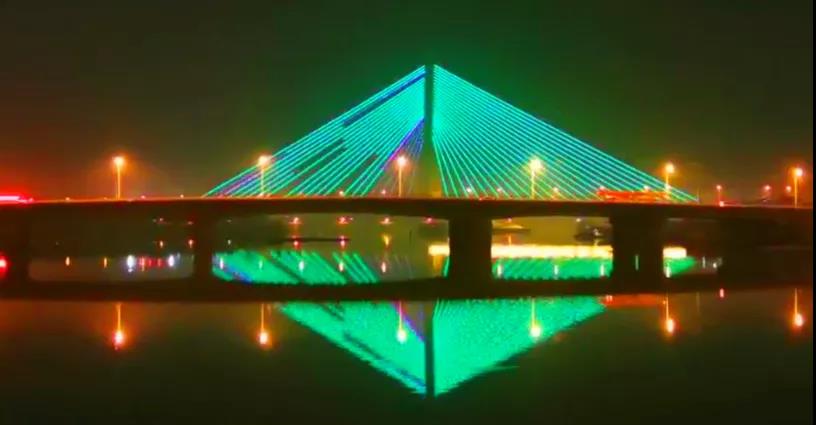 安徽巢湖大桥亮化工程开始调试