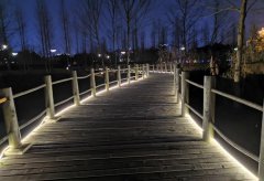 城光科技LED户外DMX512柔性灯带为四川眉山湿地公园夜色添活力