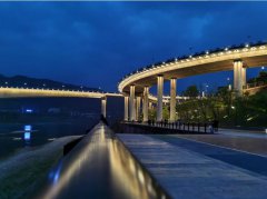重庆北碚嘉陵江大桥景观照明工程完工亮灯