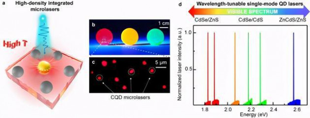 上海光机所提出基于胶体量子点自组装微腔固化实验方案开发出高温稳定微纳激