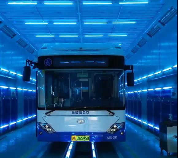 LED紫外杀菌技术首次投入公交车消毒使用，60秒完成车厢消杀