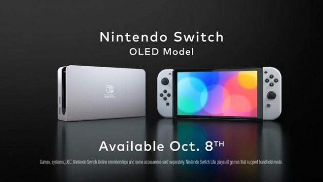 任天堂将在10月8日配备了7英寸OLED面板的新Switch OLED