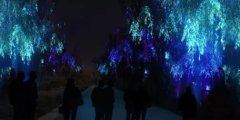新疆和田昆仑公园上演“觅境·昆仑湖”文化主题光影秀