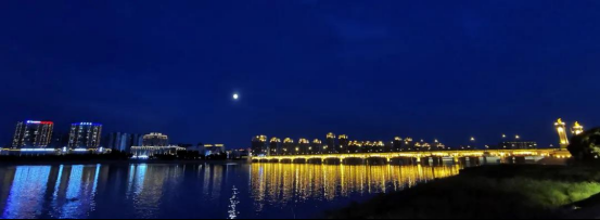 黑龙江牡丹江沿江照明提升工程调试亮灯