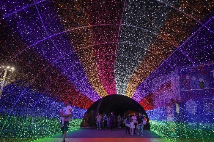 辽宁鞍山动物园首届梦幻灯光节打造灯光“奇妙夜”