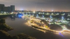上海柘林公园开启七彩灯光夜景模式