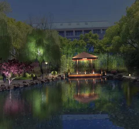 13张夜景效果图！上海松江泗泾公园即将亮灯