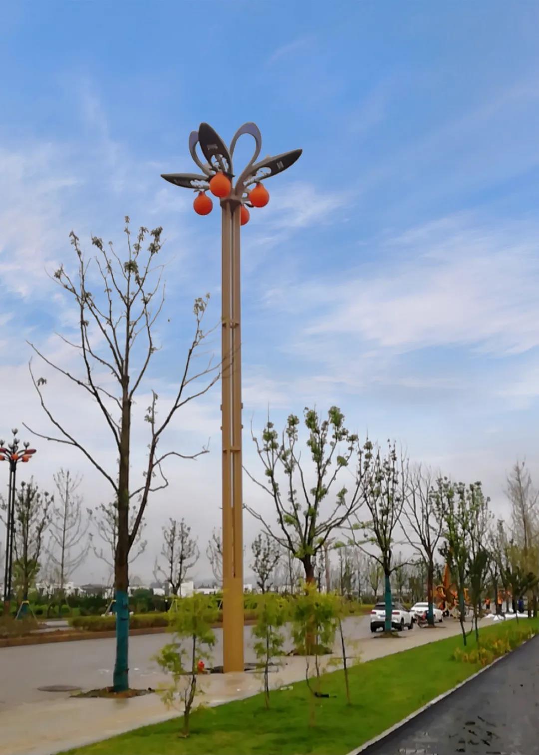华体科技LED节能路灯点亮四川丹棱县的乡村振兴路