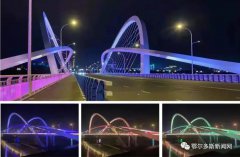 内蒙古鄂尔多斯康巴什区乌兰木伦河3号桥亮化工程亮灯调试