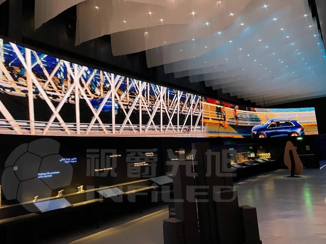 视爵光旭无缝曲面LED显示屏在2020年世博会芬兰馆大放光彩