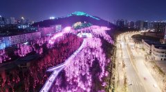 济南中央商务区景观照明系统试灯