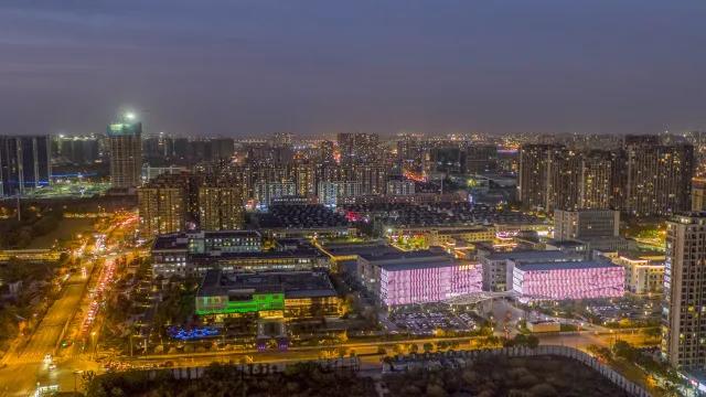 杭州良渚新城数字文化社区全面亮灯