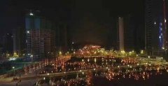济南中央商务区景观照明正式亮灯