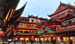 上海豫园商城建筑景观灯光整体提升亮灯
