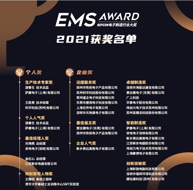 由EMS联盟再次发起！第二届EMS Award电子制造行业大奖正式启动