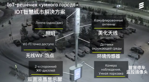 俄罗斯喀山首个5G智慧灯杆成功部署