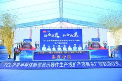 TCL华星武汉新型显示器件扩产项目主厂房提前封顶