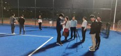 杭州浙江警察学院亚运会曲棍球训练场灯光检测验收合格