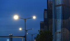 武汉和平大道上新273盏“和平鸽”智慧路灯