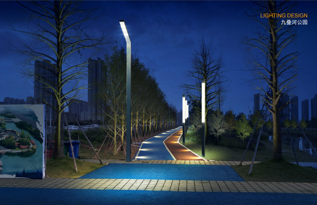 浙江温州平阳县省级绿道3号线鳌江段夜景照明工程开始施工