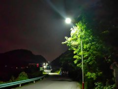 新装太阳能路灯照亮贵州毕节织金县自强乡乡村振兴路