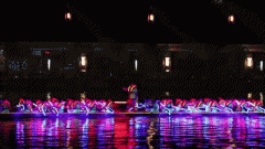 佛山南海区叠滘夜光龙船光电艺术在千灯湖摆下视觉盛宴
