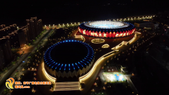 福建南平体育中心巨幕灯光秀点“靓”城市夜景