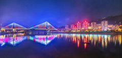 重庆涪陵城夜景灯饰和照明亮灯时间调整