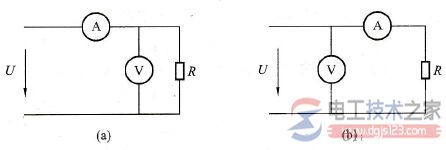 测量电阻电压表与电流表如何接线？
