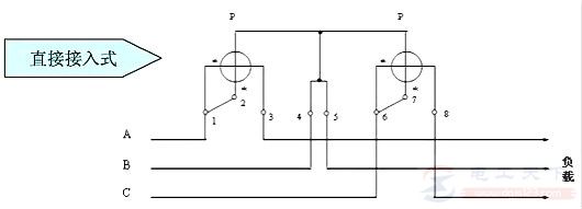 高压三相三线电能表经电压互感器与电流互感器的接线方法