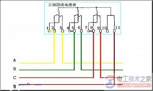 电流互感器与电表的几种接线图