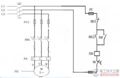 CJX2-0910交流接触器与热过载继电器的接线图