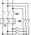 电动机M自耦变压器降压启动的实物接线图
