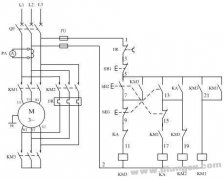 鼠笼式三相异步电动机Y－△降压手动控制电路图分析