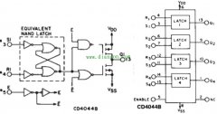 三态R-S锁存触发器CC4044B内部电路结构与引脚功能