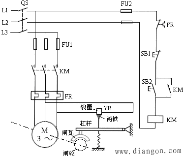 断电制动型电磁抱闸的结构及其控制电路图解