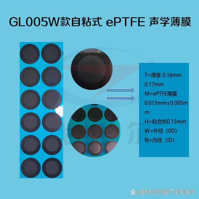 GL005W款自粘式 ePTFE 声学防水透声薄膜