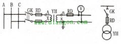 三相电源中单相电压互感器的接线方式
