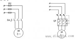 鼠笼电动机简单的起、停电器控制线路