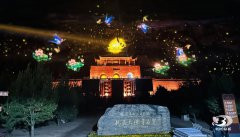 陕西咸阳彬州市大佛旅游节灯光秀展现出历史与现代交融之美