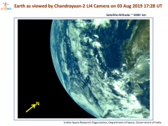 印度Isro发布第一组由“月船2号”拍摄的地球照片