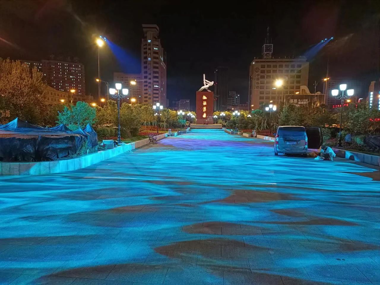 吉林省吉林市江城广场照明改造工程全面建设完成