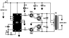 12VDC至230VAC转换器或逆变器电路图