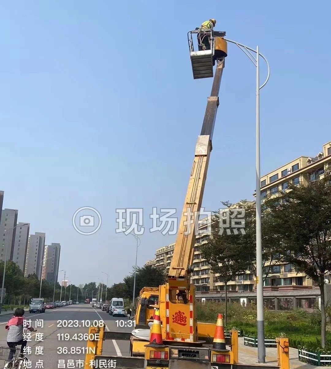 山东潍坊昌邑市全力做好城市照明设施改造任务