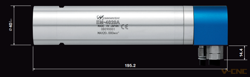 NAKANISHI 大扭矩自动换刀 电主轴 NR4040-AQC，前端分离式电主轴