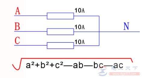 三相负载平衡时零线电流的计算方法