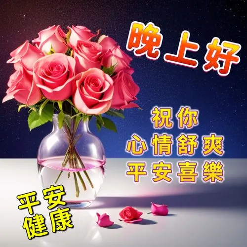 晚上好,晚安