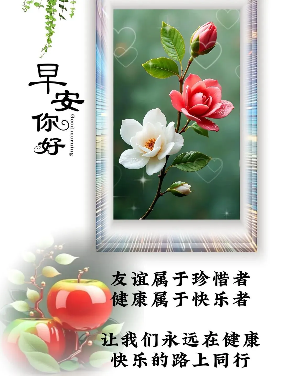清晨的微风轻柔,甜蜜早安问候祝福靓图,愿快乐无忧